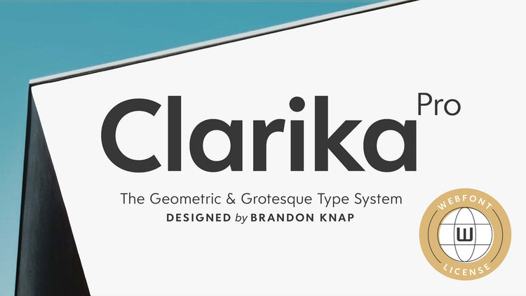 Clarika Pro Webfont License